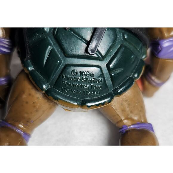 TMNT Vintage Donatello Soft Head 1988 With Nunchucks Playmates Toys VG Pre-owned - Picture 7 of 7